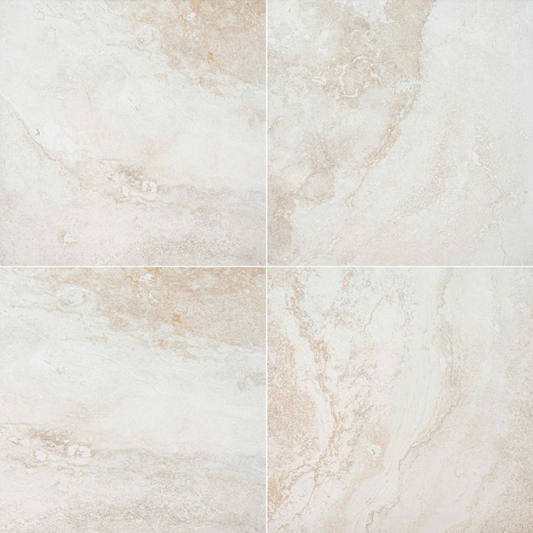 Livingstyle Travertino 24 X 24 Matte Porcelain Floor And Wall Tile, 4PK